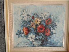 (20th century), an oil painting still life, indistinctly signed, 49 x 59cm, framed, 65 x 75cm