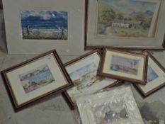 Anita Hall, (contemporary), after, a print, Lakeland farm, 22 x 29cm, mounted framed and glazed,