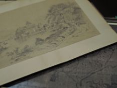 Chatty Lawson, (19th century), a sketch, Continental lake, signed and dated 1883, 34 x 49cm,