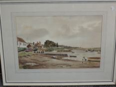 S Chapman, (20th century), a watercolour, Overy Staithes Norfolk, signed and attributed verso, 35