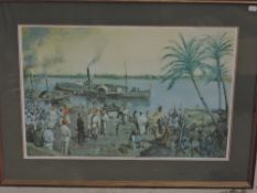 Terence Tenison Cuneo, (1907-1996), after, a print, The Nile, 47 x 69cm, dated 1981, 67 x 89cm,