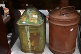 Two vintage oil cans