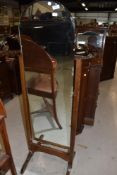 An early 20th Century cheval mirror