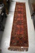 A vintage wool carpet rug runner