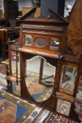 A Victorian mahogany over mantel mirror