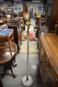 A vintage part brass standard lamp