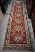 A modern carpet runner in a Persian style design