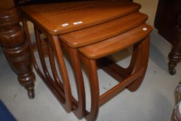 A mid century nest of G plan style tables