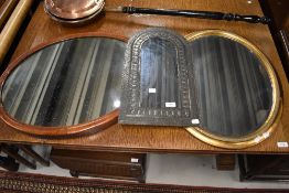 Three asorted wall mirrors