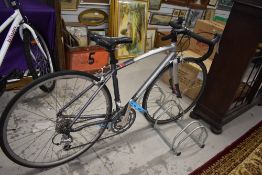 A Specialized road bike, small frame
