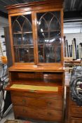 A 19th Century mahogany secretaire bookcase