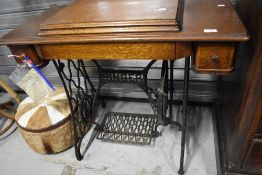A 20th century singer sewing machine No.66 with cast base