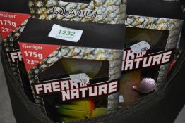A Snowbee fishing bag containing 4 snowbee wallets and 5 Freak of Nature tench all unused