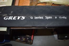 A Greys G series 9ft spin 15-45grod with damaged original sleeve