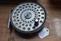A Hardy Bros fly reel marked the Princess in soft case with spare spool