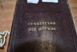 An interesting 19th century volume entitled 'Cumberland Fox Hounds' Hard cover with ledger type