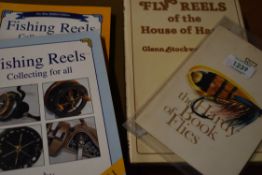 A small selection of books relating to fishing reel collecting and The Hardy Brothers