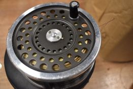 A Hardy Marquis salmon No2 reel in soft leather case with spare spool also in case