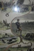 Two 19th century hand coloured engravings of various scenes from the waterloo cup one by s t dadd