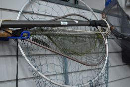 Three mixed sized landing nets in very good condition