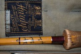 A Hardy split cane 2pc #5 The Perfection Palakona 9ft 61n in original hardy sleeve