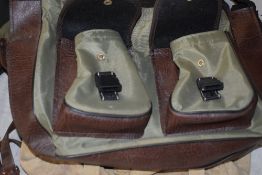 Three fishing bags, a Bob Church and Co and two canvas