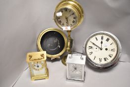 A selection of 20th century clocks including Combs of London and Metamec