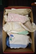Antique and later textiles including lace work, and hand sewn embroidery