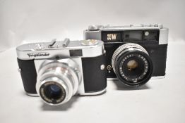 A Yashica 35W with Yashiron 4.5cm 2,8 lens and a Voightlander Vito B with Color-Skoper 50mm 3,5lens
