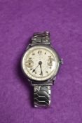 A 20th century Ogival Telemetre wrist watch marked Fond Acier Inoxydable 4553 with Excalibur