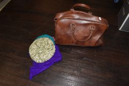A selection of ladies hats bags and belts