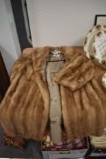 A 1960's blonde mink short length coat or jacket, M Fletcher, Southport label