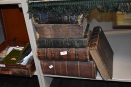 A selection of large family sized bibles prayer books and similar religious interest volumes