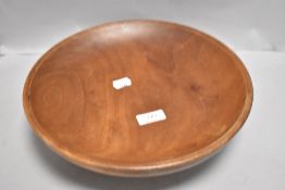 A 20th century hand turned mahogany footed bowl by Macdonalds Crieff