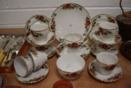 A 20th century tea service by Ironstone Hanley in the English Rose design