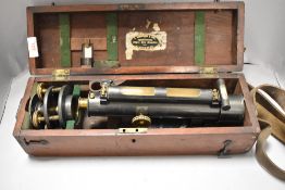 An Armstrong & Son, Manchester theodolite in original wooden box