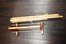 A Beech wood weaver loom or similar craft item