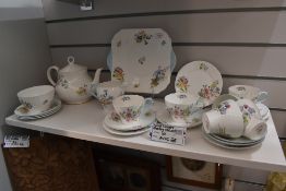 A 20th century part tea service by Shelley in the Wild Flowers pattern, also included is a Mayfair