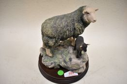 A Border Fine Arts limited edition study, Herdwick Ewe and Lamb, style one L79, Ray Ayres, 187/500