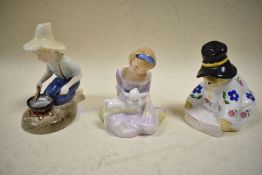 Two Royal Doulton figurines to include River boy and Mary had a little lamb, also included is a