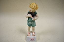 A Royal Worcester figure with blue stamp Fridays child is Loving and Giving