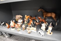 A good collection of Beswick and similar studies, to include Beswick Fox, Robin and Sheepdog.