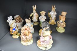 Ten Royal Albert and Beswick Beatrix Potter studies, to include; Jeremy Fisher, Diggory Diggory
