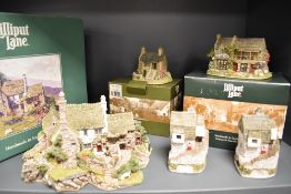 A good collection of Lilliput Lanes, some with boxes, to include Fishrmans Cottage and High Ghyll