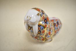 A Royal Crown Derby Sea lion study having gold stopper.