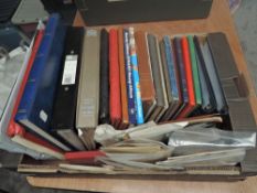 A collection of World Stamps in albums, stock book and loose including Mini Sheets, Part Sheets,