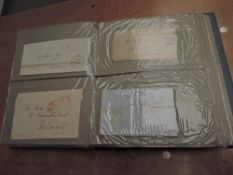 An Album of early GB Postal Covers including Entire's from 1813 onwards, Penny Reds onwards to 1900,