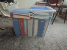 A box containing 12 World Stamp albums, early to modern, mint & used, well written up including