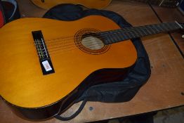 A vintage Prince classical guitar, with gig bag