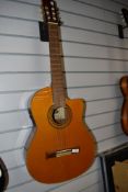 A Stagg electro classical guitar with padded gig bag